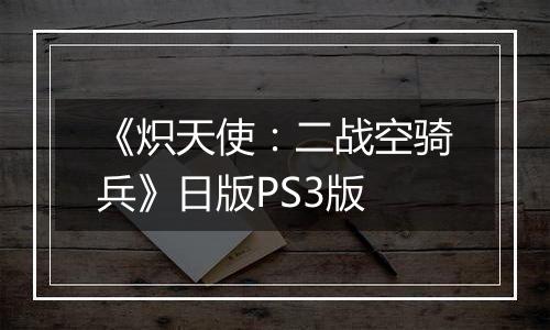 《炽天使：二战空骑兵》日版PS3版