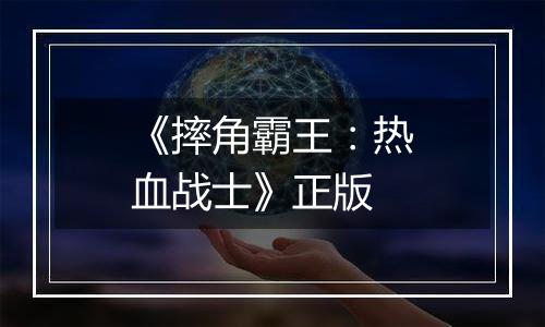 《摔角霸王：热血战士》正版