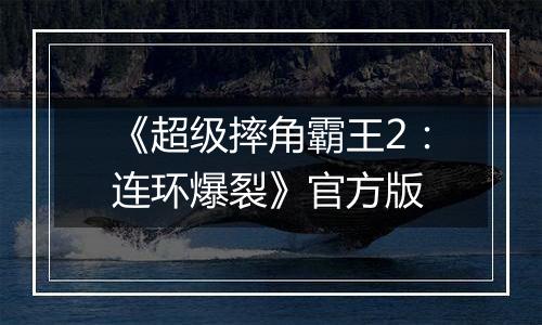 《超级摔角霸王2：连环爆裂》官方版