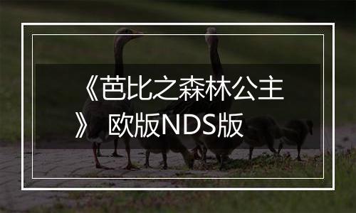 《芭比之森林公主》 欧版NDS版