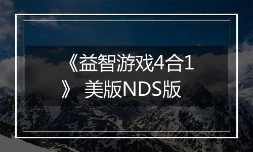 《益智游戏4合1》 美版NDS版