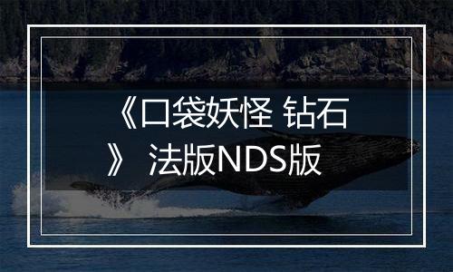 《口袋妖怪 钻石》 法版NDS版