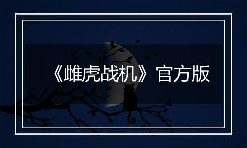 《雌虎战机》官方版
