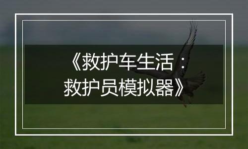《救护车生活：救护员模拟器》