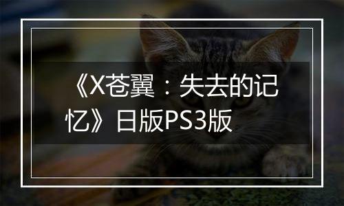 《X苍翼：失去的记忆》日版PS3版