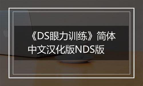 《DS眼力训练》简体中文汉化版NDS版